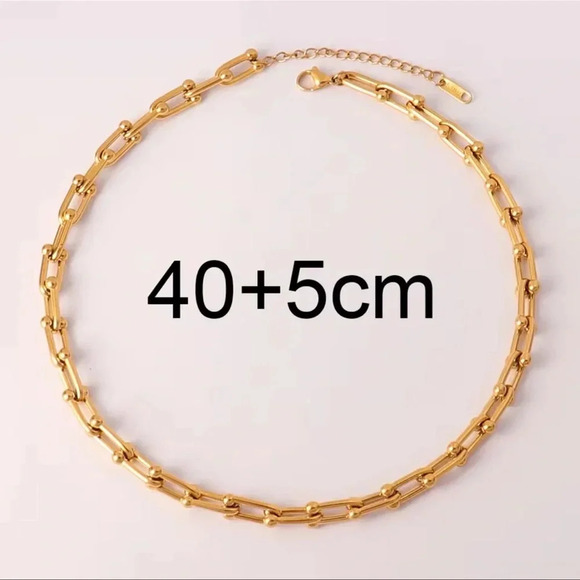 Gold Link STAINLESS STEEL Waterproof Necklace - Picture 3 of 17